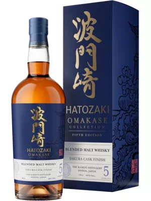 Виски Hatozaki Omakase №5 Blended Malt Whisky Sakura Cask Finish, gift box 0.7 л