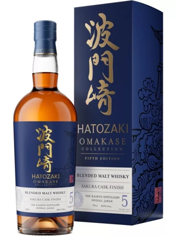 Hatozaki Omakase №5 Blended Malt Whisky Sakura Cask Finish, gift box
