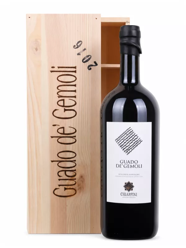 Chiappini, Guado de' Gemoli Bolgheri Superiore DOC, wooden box