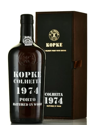 Портвейн Kopke, Colheita Porto, wooden box 1974 0.75 л