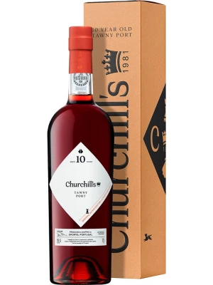 Портвейн Churchill's, Tawny Port 10 Years Old, New Year's, gift box 0.75 л
