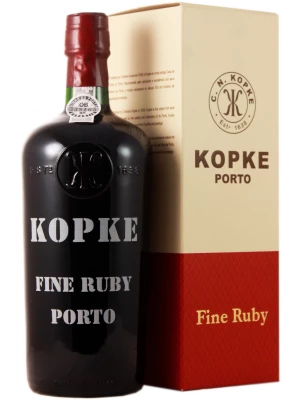 Портвейн Kopke, Fine Ruby Porto, gift box 0.75 л