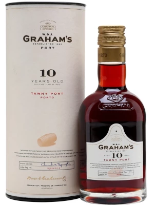 Портвейн Graham's 10 Year Old Tawny Port, gift box 0.2 л