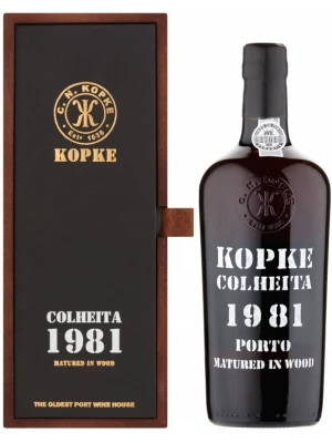 Портвейн Kopke, Colheita 1981 Porto, wooden box 1981 0.75 л