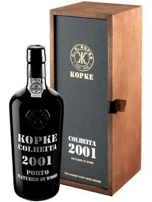 Портвейн Kopke, Colheita Porto, wooden box 2001 0.75 л