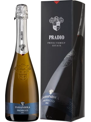 Просекко PassaParola, Prosecco DOC Spumante Brut, gift box 0.75 л