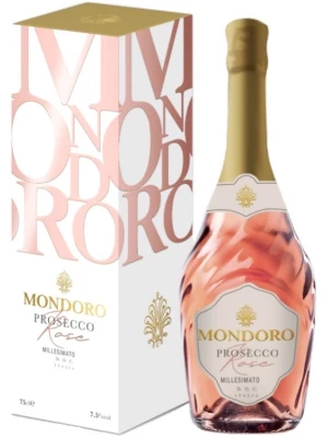 Просекко Mondoro Prosecco DOC Rose, gift box 0.75 л