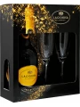 La Gioiosa Prosecco Brut, Treviso DOC, gift box with two glasses — фото 2