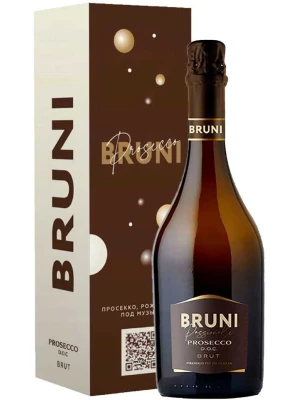 Просекко Bruni Prosecco DOC Brut, gift box 0.75 л