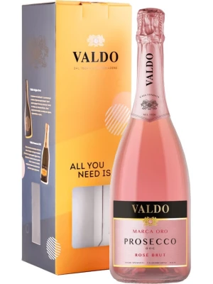 Просекко Valdo, Marca Oro Prosecco DOC Rose Brut, gift box 0.75 л