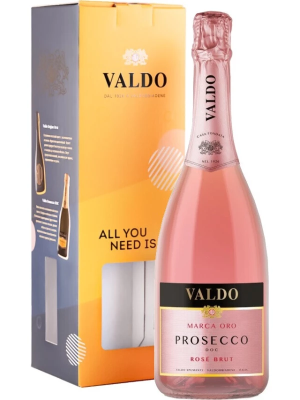Valdo, Marca Oro Prosecco DOC Rose Brut, gift box