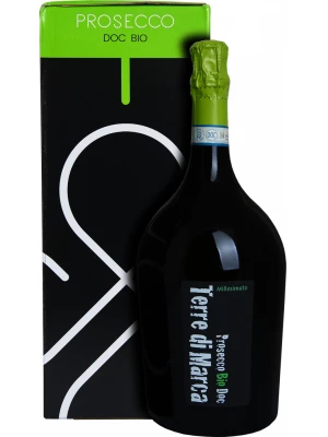 Просекко Terre di Marca Millesimato Extra Dry Prosecco Bio, Treviso DOC, gift box 2020 1.5 л