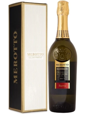 Просекко Merotto, Bareta, Valdobbiadene Prosecco Superiore DOCG, gift box 1.5 л