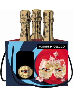 Просекко Martini Prosecco DOC, gift pack with 3 bottles 0.2 л