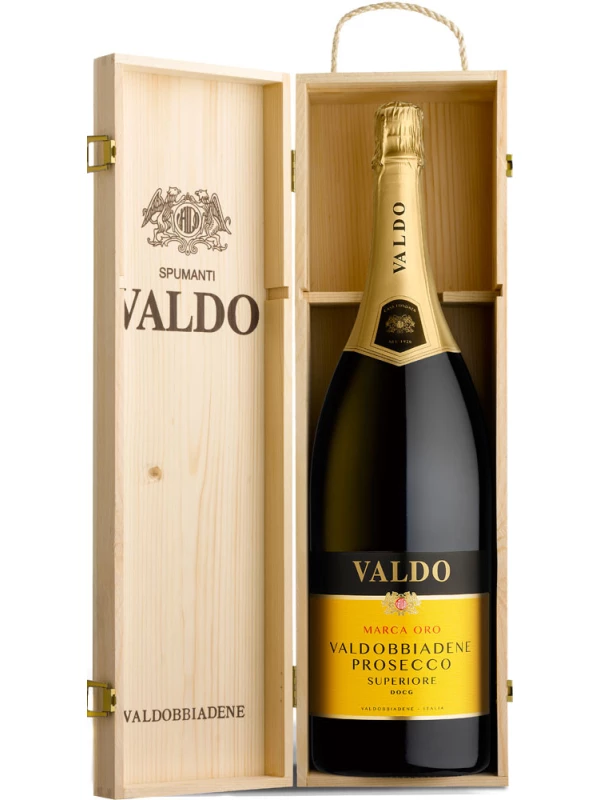 Valdo, Marca Oro, Prosecco di Valdobbiadene Superiore DOCG, wooden box