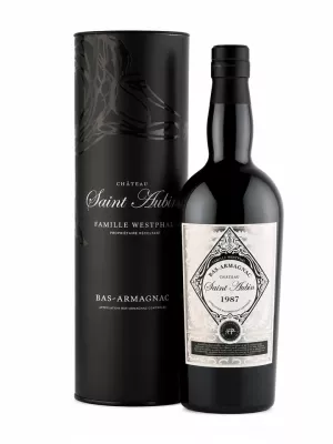 Арманьяк Saint Aubin Bas-Armagnac AOC, gift tube 1987 0.7 л