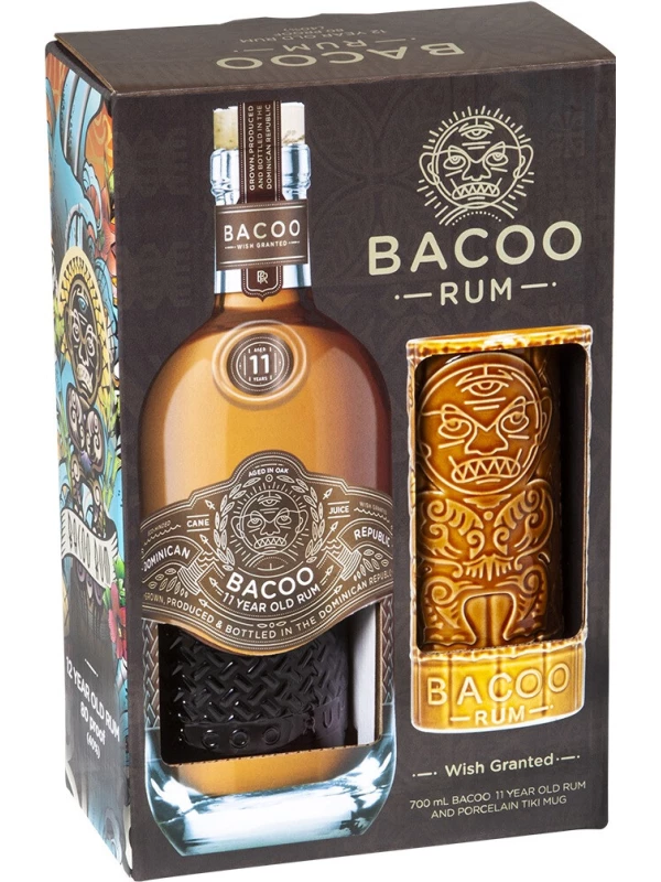 Bacoo 11 Years Old, gift box with tiki mug