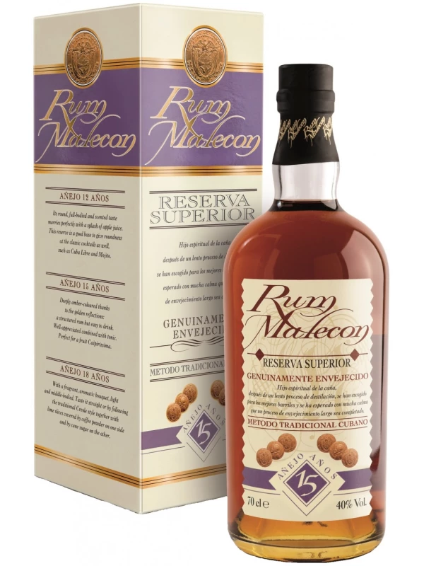 Malecon, Reserva Superior Anejo 15 Anos, gift box