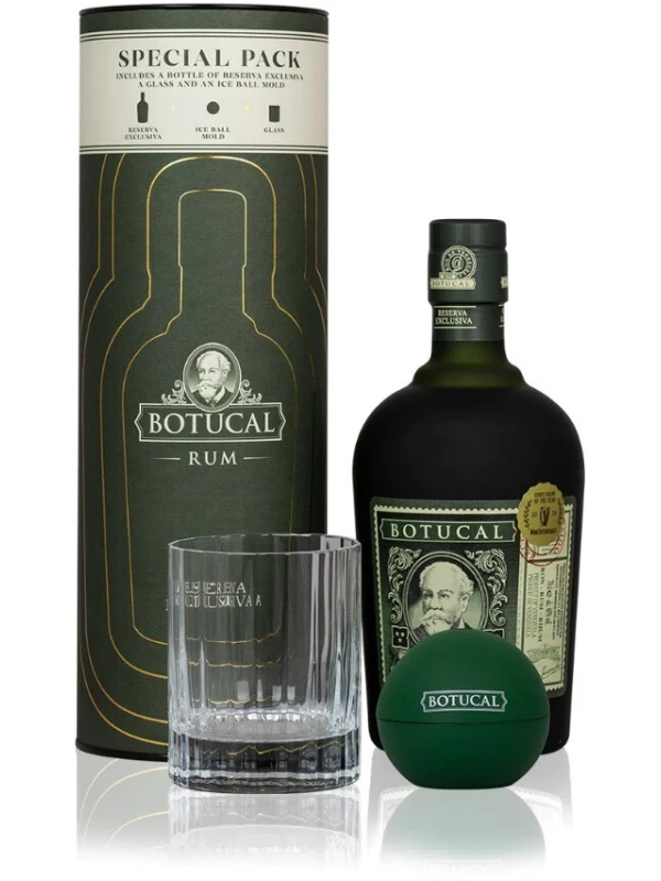 Botucal Reserva Exclusiva, in tube with glass and form for ice