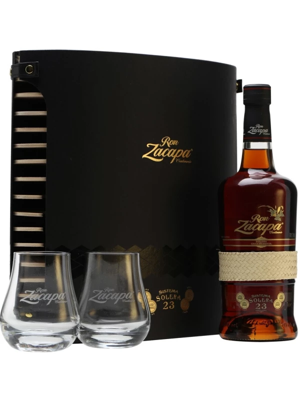 Zacapa Centenario, Solera Gran Reserva 23 years, gift box with two glasses