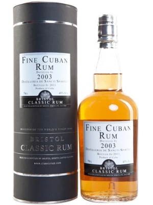 Ром Bristol Classic Rum, Fine Cuban Rum, 2003, gift tube 0.7 л