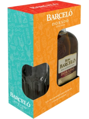 Ром Ron Barcelo, Dorado Anejado, gift box with glass 0.7 л