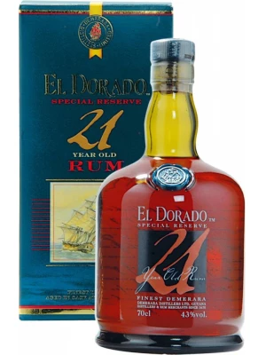 Ром El Dorado Special Reserve 21 Years Old, gift box 0.7 л