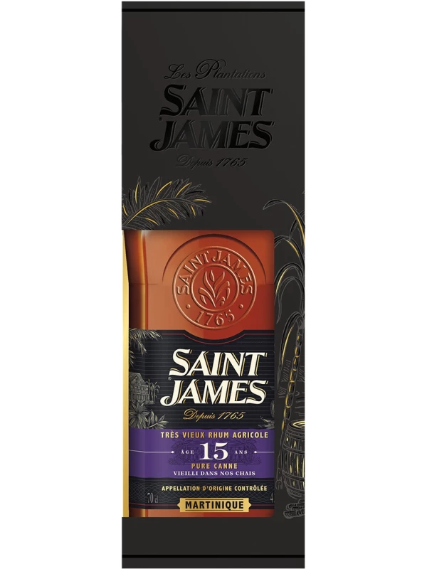 Saint James Tres Vieux Agricole 15 Years Old, Martinique AOC, gift box