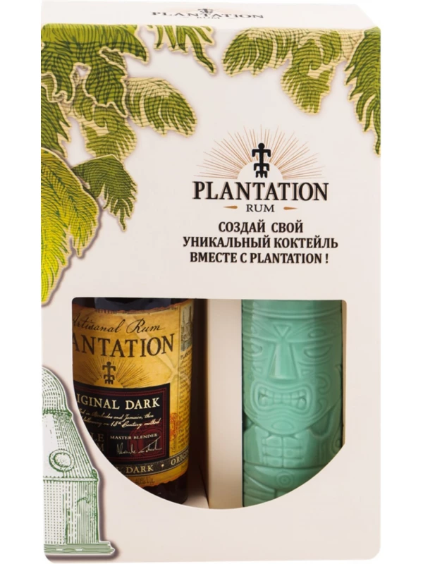 Plantation Original Dark, gift box with tiki-mug