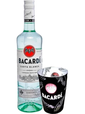 Ром Bacardi Carta Blanca, with luminous glass 0.7 л