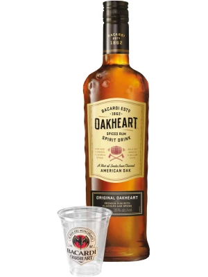 Ром Bacardi OakHeart, with plastic glass 0.7 л