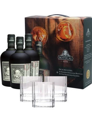 Ром Botucal Reserva Exclusiva, set of 3 bottles & 3 glasses 2.1 л