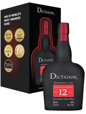 Ром Dictador 12 Years Old, gift box 0.7 л