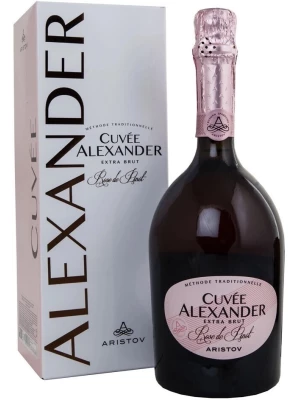Aristov. Cuvee Alexander Rose de Pinot Extra Brut, gift box 0.75 л 2022