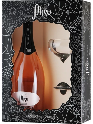Ahso Brut Rose, gift set with glass 0.75 л