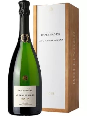 Bollinger, La Grande Annee Brut, Champagne AOC, wooden box 1.5 л 2015