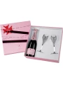 Lanson, Rose Label Brut Rose, pink coated & 2 glasses gift box — фото 1