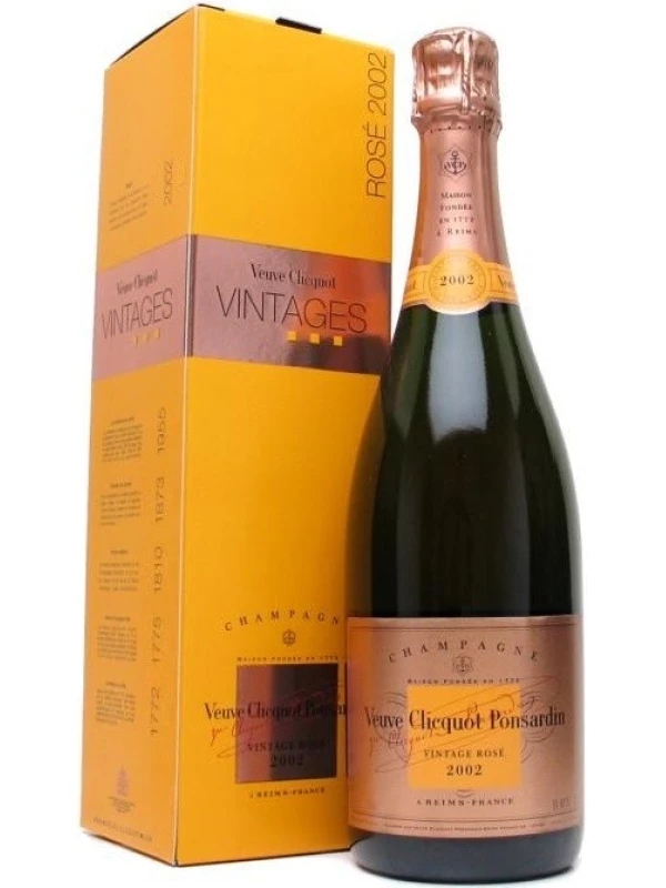 Veuve Clicquot Vintage Rose 2002 in gift box