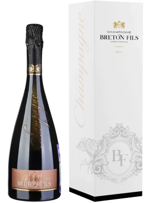 Champagne Breton Fils, Symphonie Brut, Champagne AOC, gift box 0.75 л