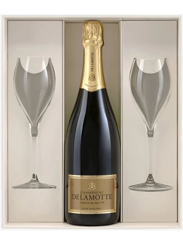 Delamotte, Brut Blanc de Blancs, gift set with 2 glasses