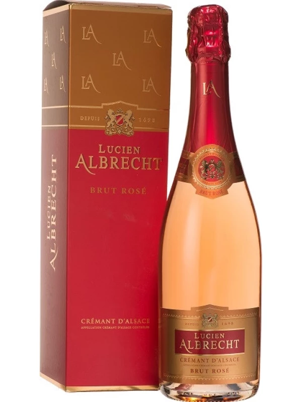 Lucien Albrecht, Brut Rose, Cremant d'Alsace AOC, gift box