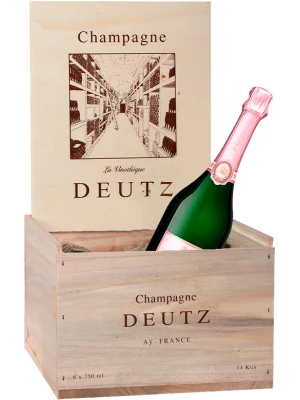 Deutz, Brut Rose, 6 bottle, in wooden case 0.75 л