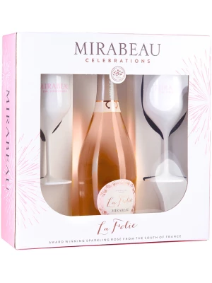 Mirabeau, La Folie Brut, gift set with 2 glasses 0.75 л