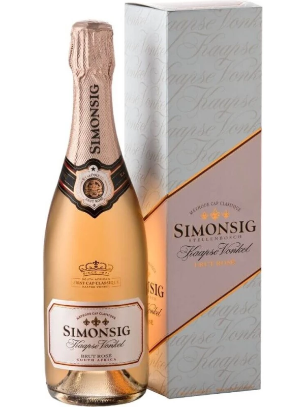 Simonsig, Kaapse Vonkel Brut Rose, gift box
