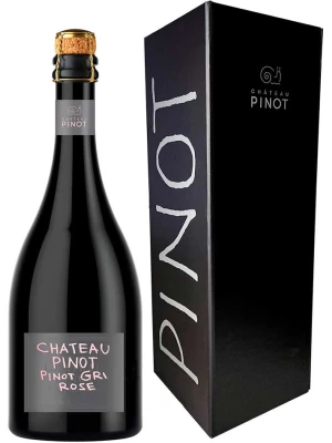Chateau Pinot, Pinot Gri Rose Extra Brut, gift box 0.75 л