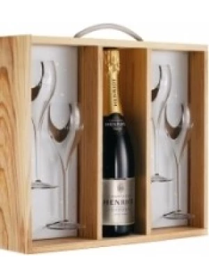 Henriot Brut Rose with box and glasses 0.75 л