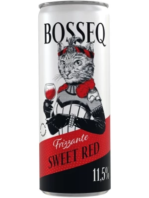 Bosseq Frizzante Sweet Red, in can 0.25 л