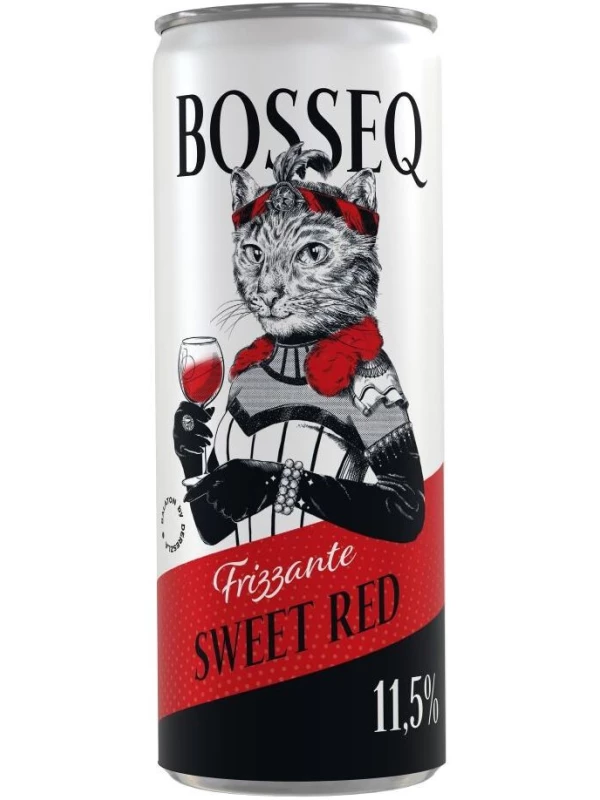 Bosseq Frizzante Sweet Red, in can