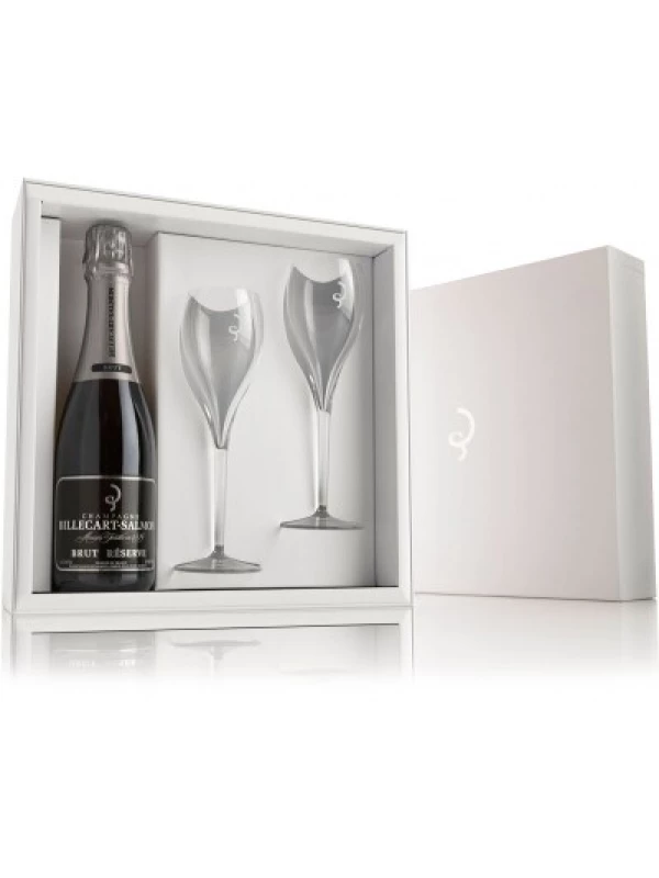 Billecart-Salmon, Brut Reserve, Coffret with 2 Glasses