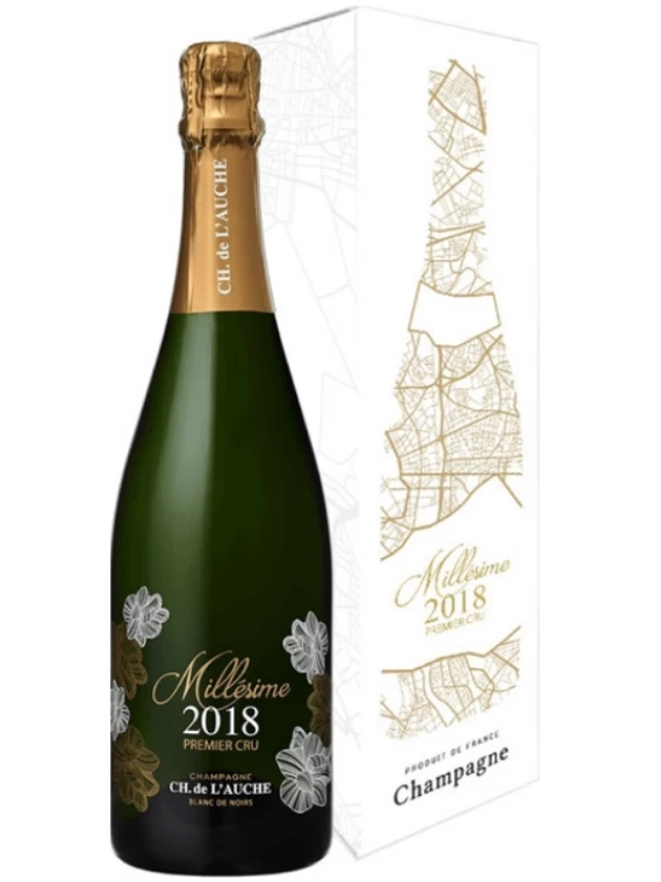 CH. de L'Auche, Blanc de Noirs Millesime Premier Cru Brut, Champagne AOC, gift box